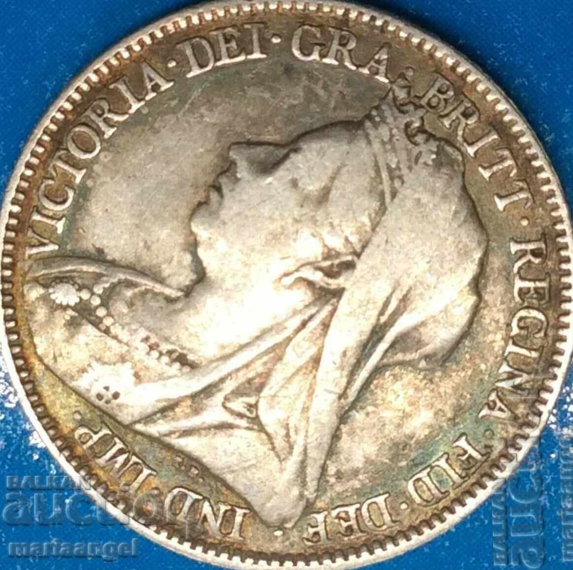 Livrarea Marea Britanie 6 Pence 1896 Victoria Silver - Rar