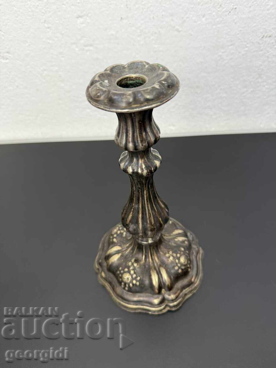Old French silver-plated candlestick. No. 7407 with price 65.00 BGN | € 33.23 Old French silver-plated candlestick. No. 7407 with price 65.00 BGN | € 33.23
