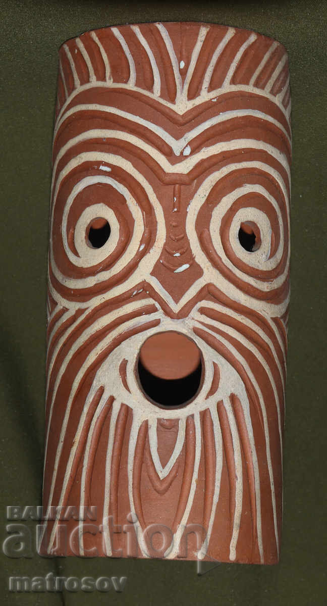 Handmade painted ceramic sculpture, mask with price 200.00 BGN | € 102.26