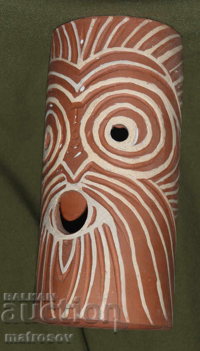 Delivery of Handmade painted ceramic sculpture, mask