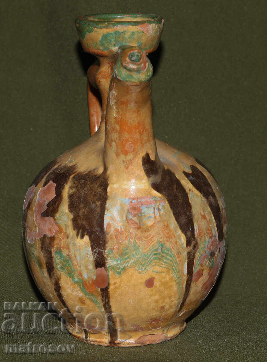 Аукцион Традиционна керамична стомна, ръчно рисувана