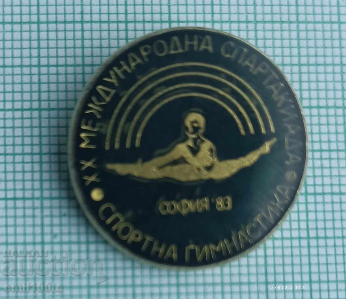 Insigna - Spartachiada Internațională de Gimnastică Sportivă Sofia 83 cu preț 2.00 BGN | € 1.02
