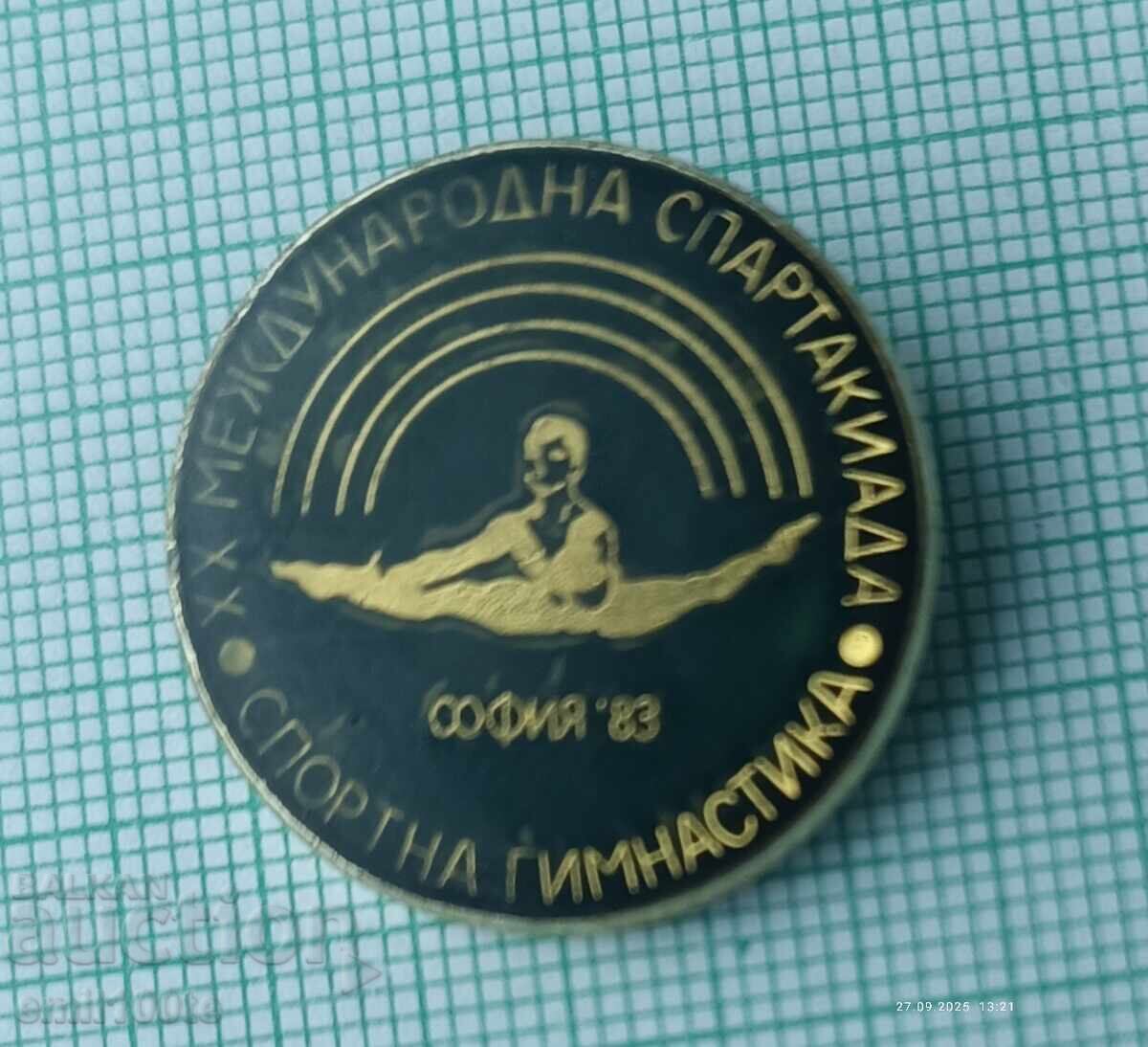 Insigna - Spartachiada Internațională de Gimnastică Sportivă Sofia 83