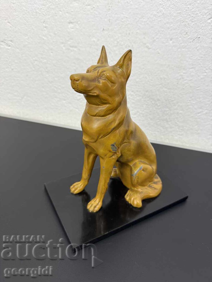 Стара метална фкулптура / фигура на куче. №7408 - 7 Стара метална фкулптура / фигура на куче. №7408 - 7