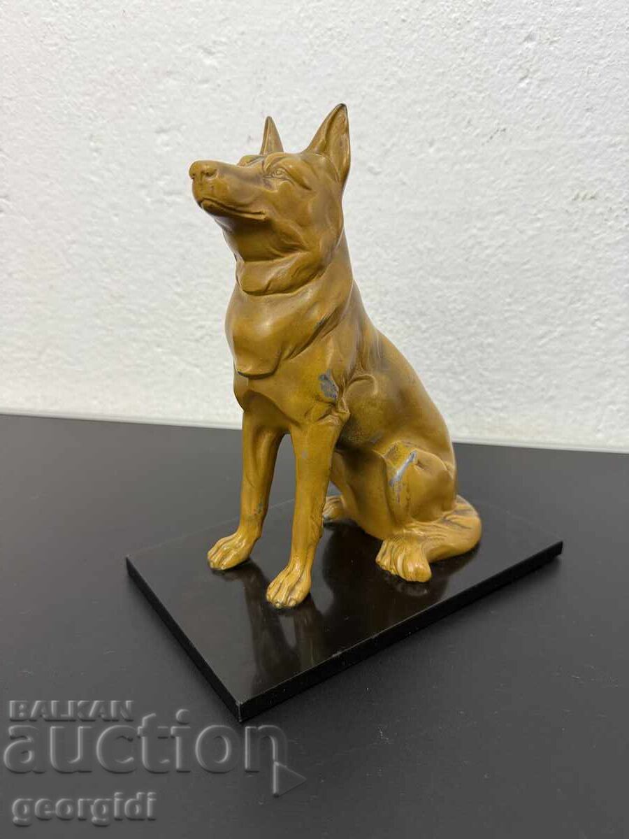 Стара метална фкулптура / фигура на куче. №7408 Стара метална фкулптура / фигура на куче. №7408