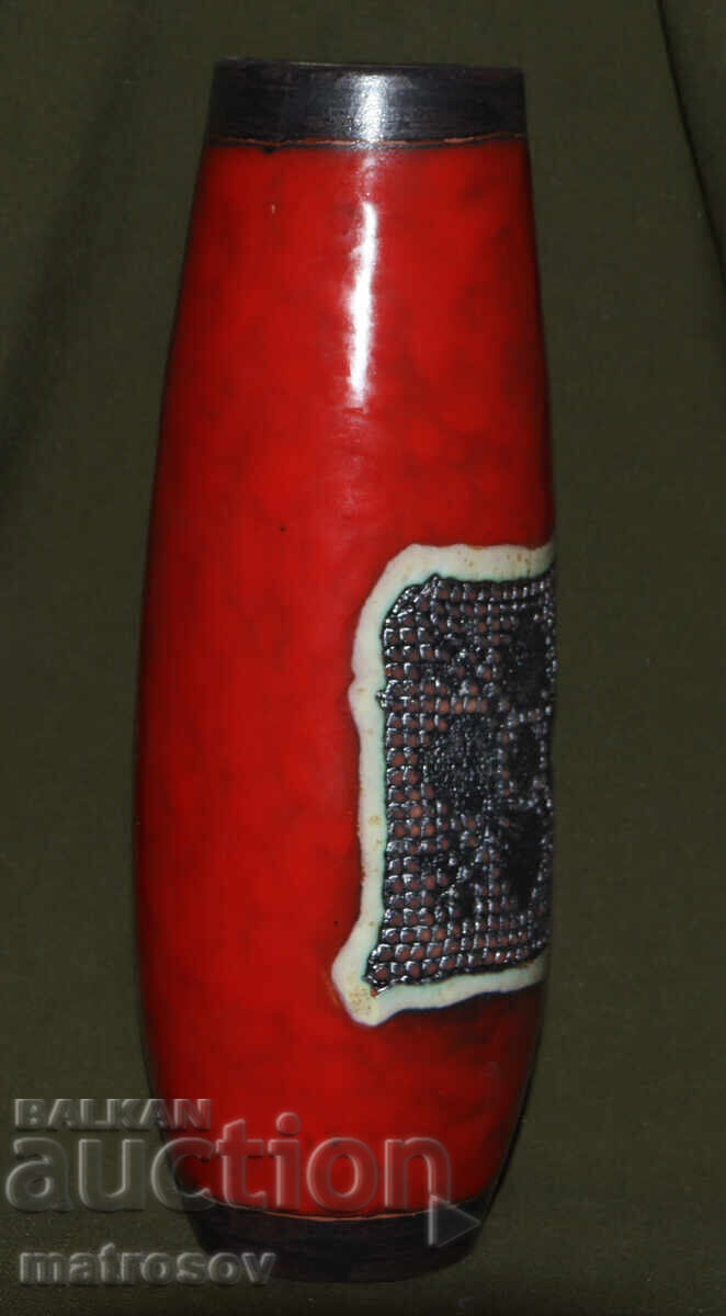 Hand-painted ceramic vase by the author - 5