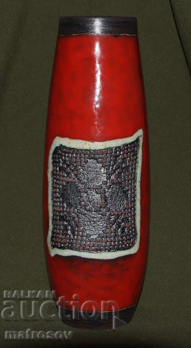 Hand-painted ceramic vase by the author