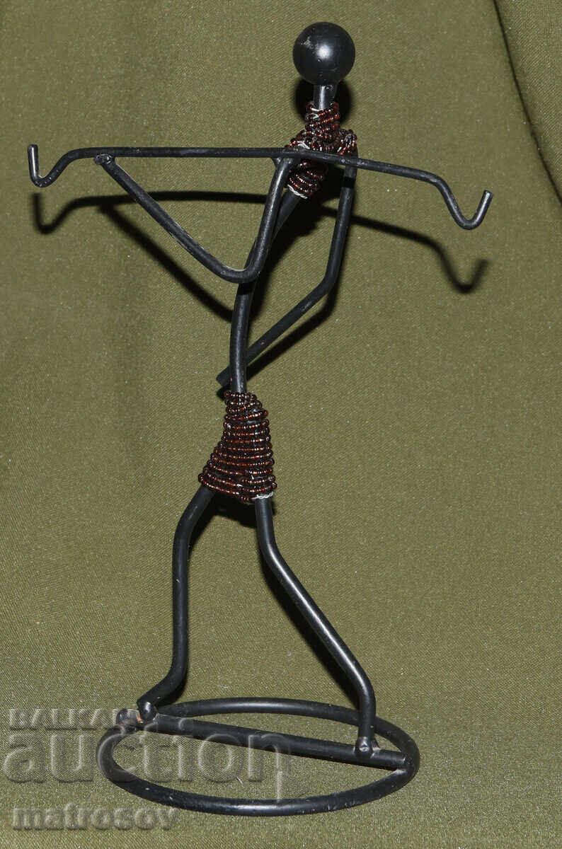 Μεταλλικό γλυπτό, χειροποίητο, ανθρώπινη φιγούρα - 5