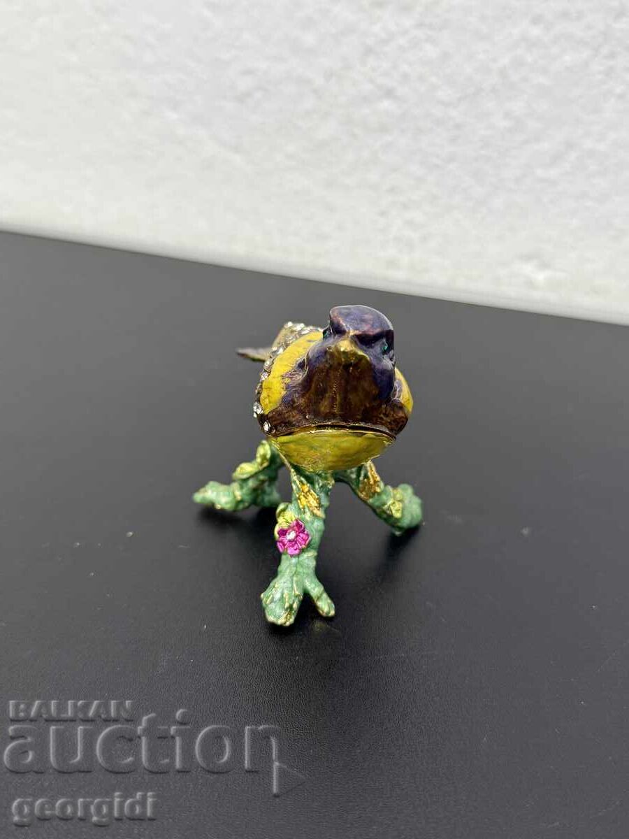 Metal jewelry box with enamel. No. 7410 - 6