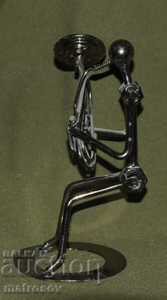 Παράδοση Αυθεντικό μεταλλικό γλυπτό, χειροποίητο, φιγούρα μουσικού