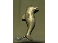 Sculptură din bronz, delfin