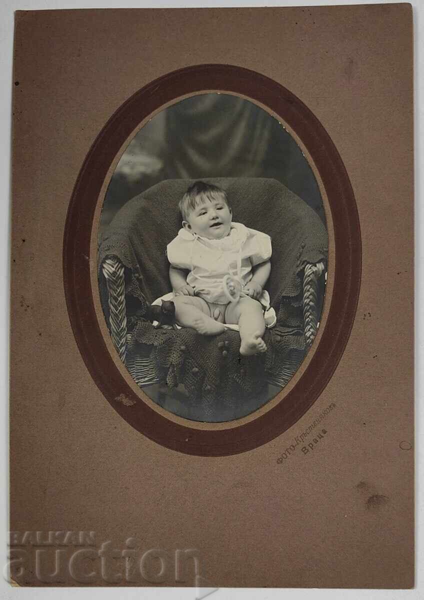 Аукцион БЕБЕ МОМЧЕ ВРАЦА СТАРА ДЕТСКА СНИМКА ФОТОГРАФИЯ КАРТОН