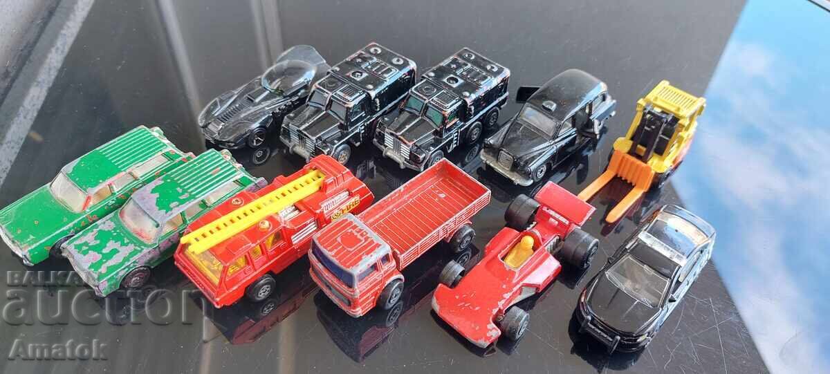 Matchbox metal cars 10 pcs + 1 Hot Wheels gift