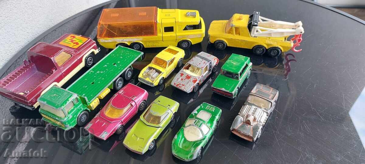 Ματςμπόξ μεταλλικά αυτοκινητάκια 10τμχ + 1τμχ Majorette pickup δώρο