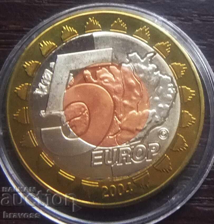 Ισλανδία - 5 ευρώ 2004 - δοκιμή, χρώμα με τιμή 9.99 BGN | € 5.11