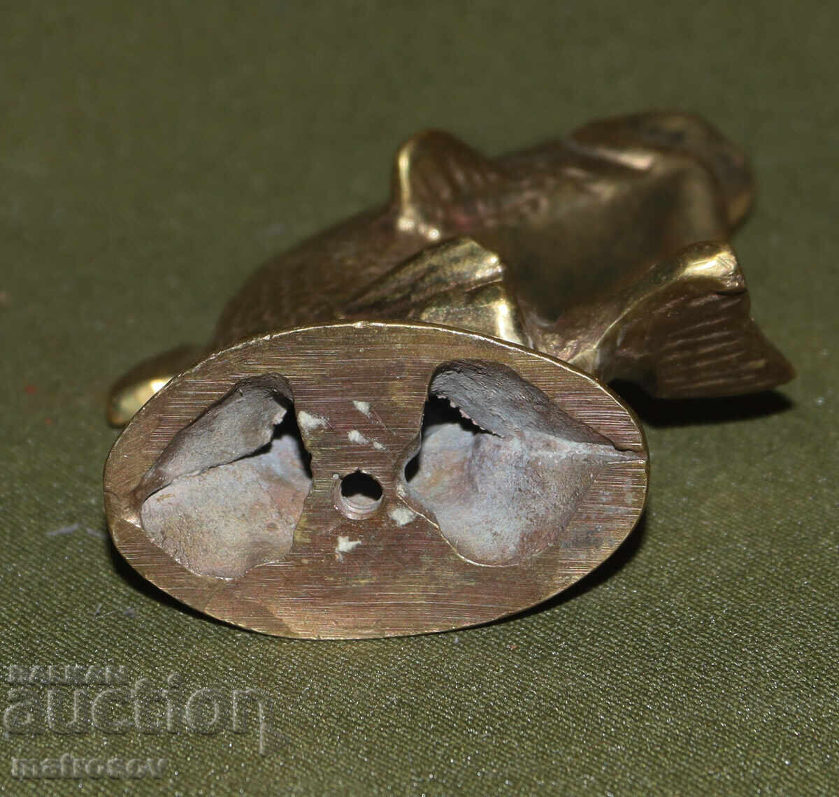 Авторска малка бронзова скулптура риба - 6