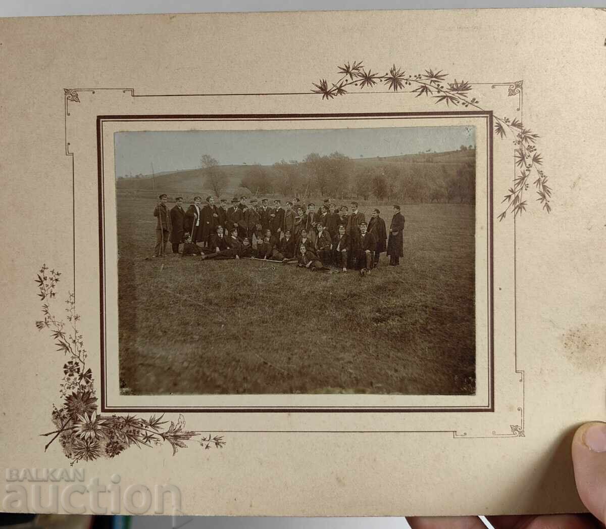 OLD GROUP PHOTO PHOTOGRAPH CARDBOARD