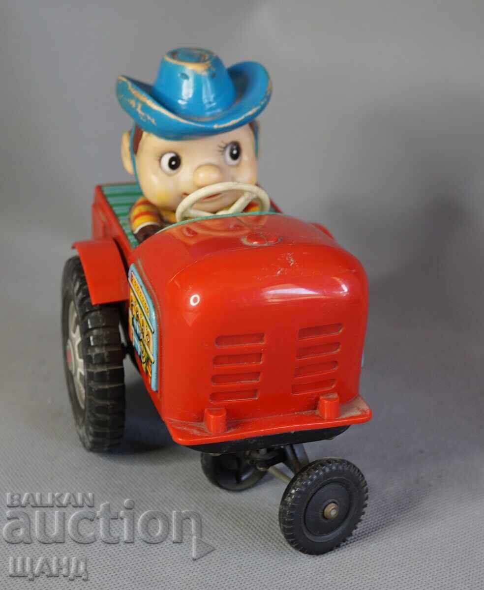 Стара Японска метална механична играчка модел кола каубой с цена 20.35 лв. | € 10.40