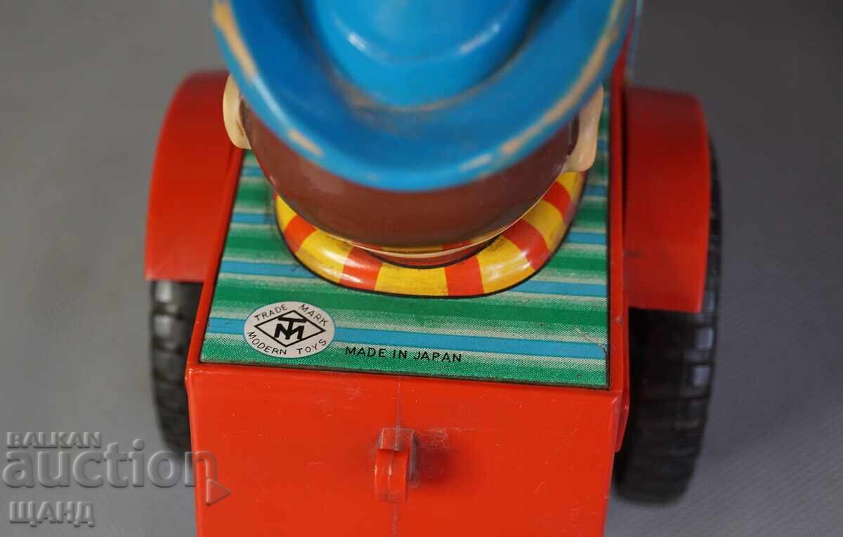 Стара Японска метална механична играчка модел кола каубой - 5