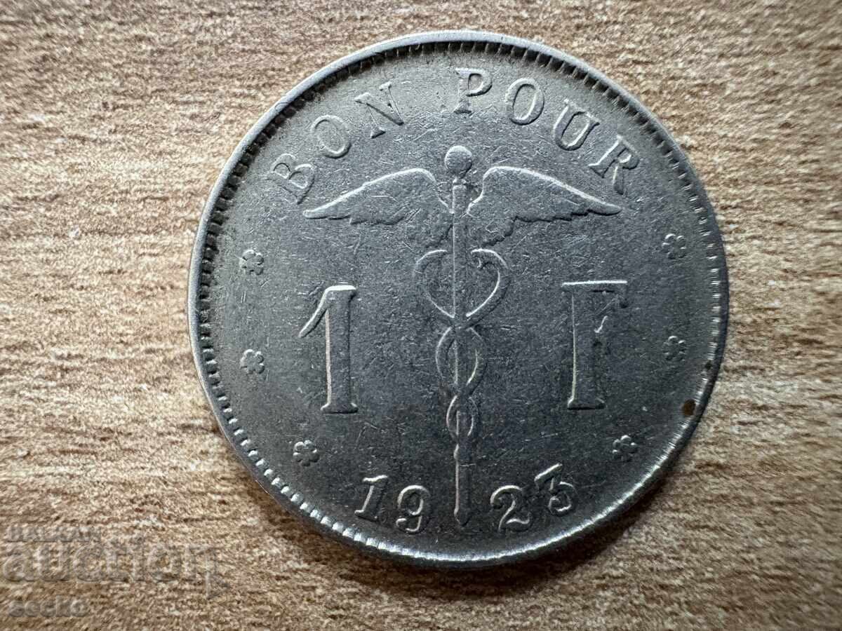 Белгия - 1 франк (1923) - BELGIQUE Белгия - 1 франк (1923) - BELGIQUE