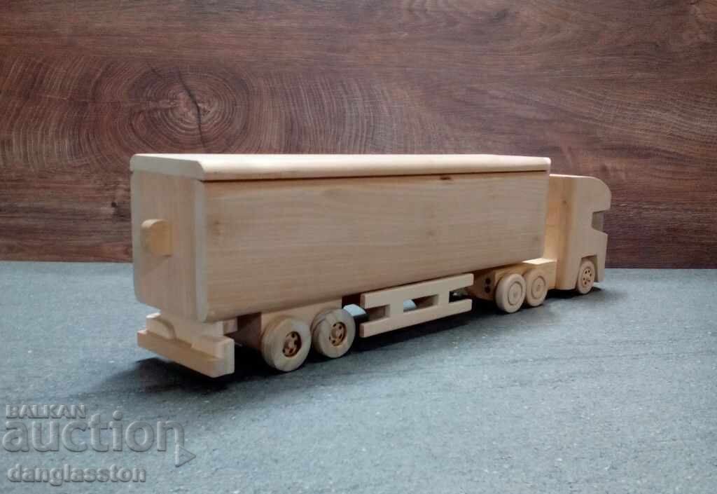 Декоративен дървен камион влекач с ремарке DMAR 114MP2 - 7
