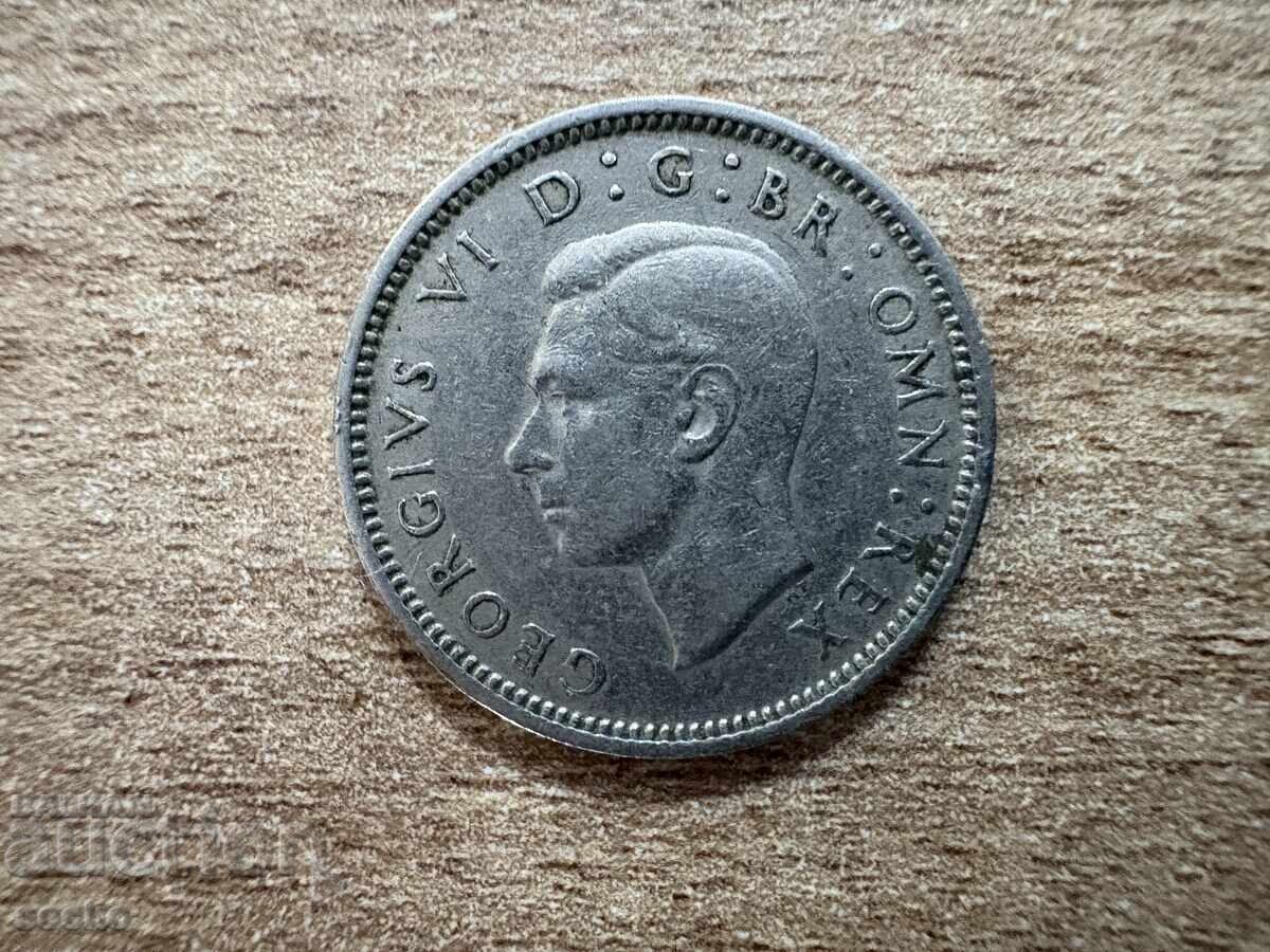 Великобритания - 6 пенса (1950) с цена 1.15 лв. | € 0.59 Великобритания - 6 пенса (1950) с цена 1.15 лв. | € 0.59