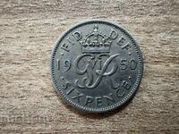 Великобритания - 6 пенса (1950)