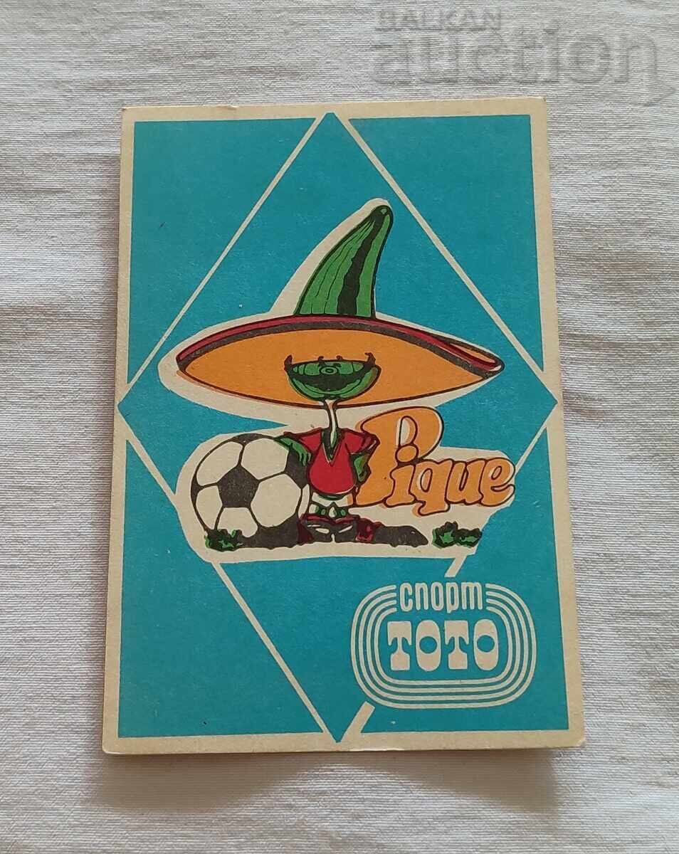 ΠΟΔΟΣΦΑΙΡΟ ΜΟΥΝΤΙΑΛ 1986. ΠΙΚΕ ΚΑΛΕΝΤΑΡΑΚΙ