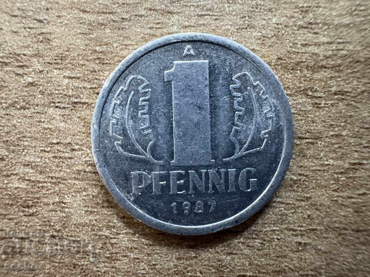 ΓΔΛ - 1 πφένιγκ (1987)