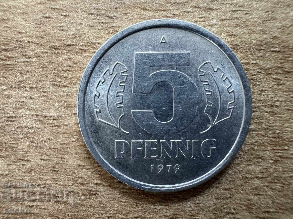 ГДР - 5 пфенига (1979) ГДР - 5 пфенига (1979)