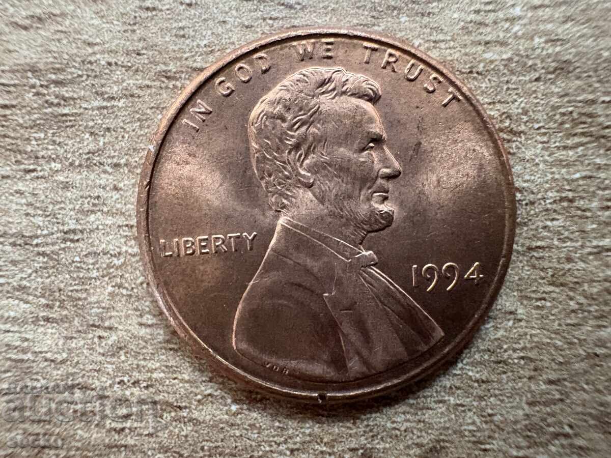 САЩ - 1 цент (1994) с цена 0.15 лв. | € 0.08