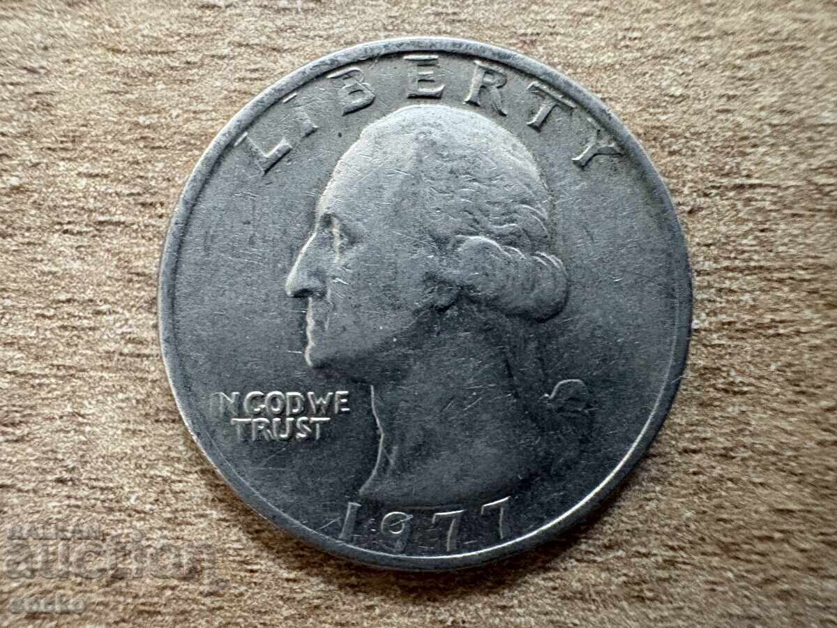 ΗΠΑ - 1/4 δολάριο (1977) με τιμή 0.85 BGN | € 0.43 ΗΠΑ - 1/4 δολάριο (1977) με τιμή 0.85 BGN | € 0.43