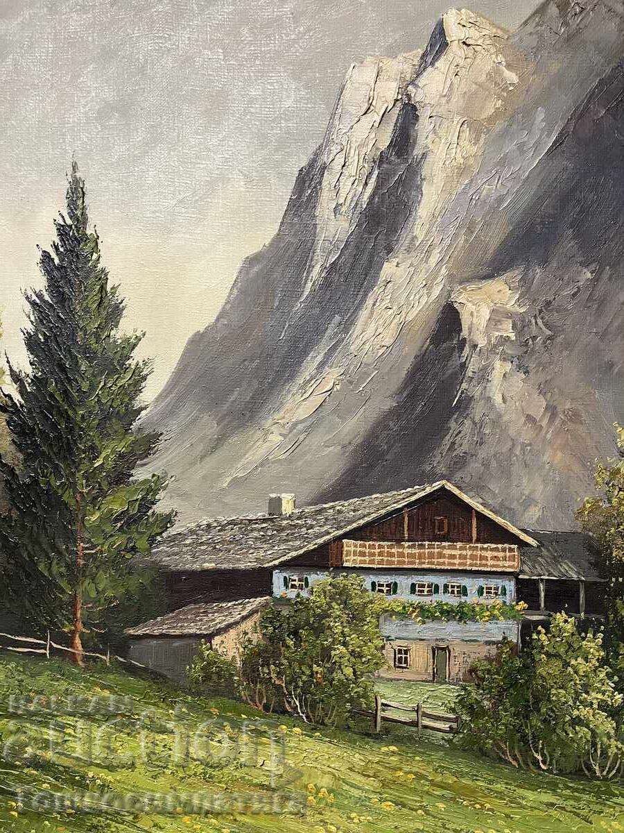 Όμορφο αλπικό τοπίο - ελαιογραφίες σε καμβά με τιμή 280.00 BGN | € 143.16