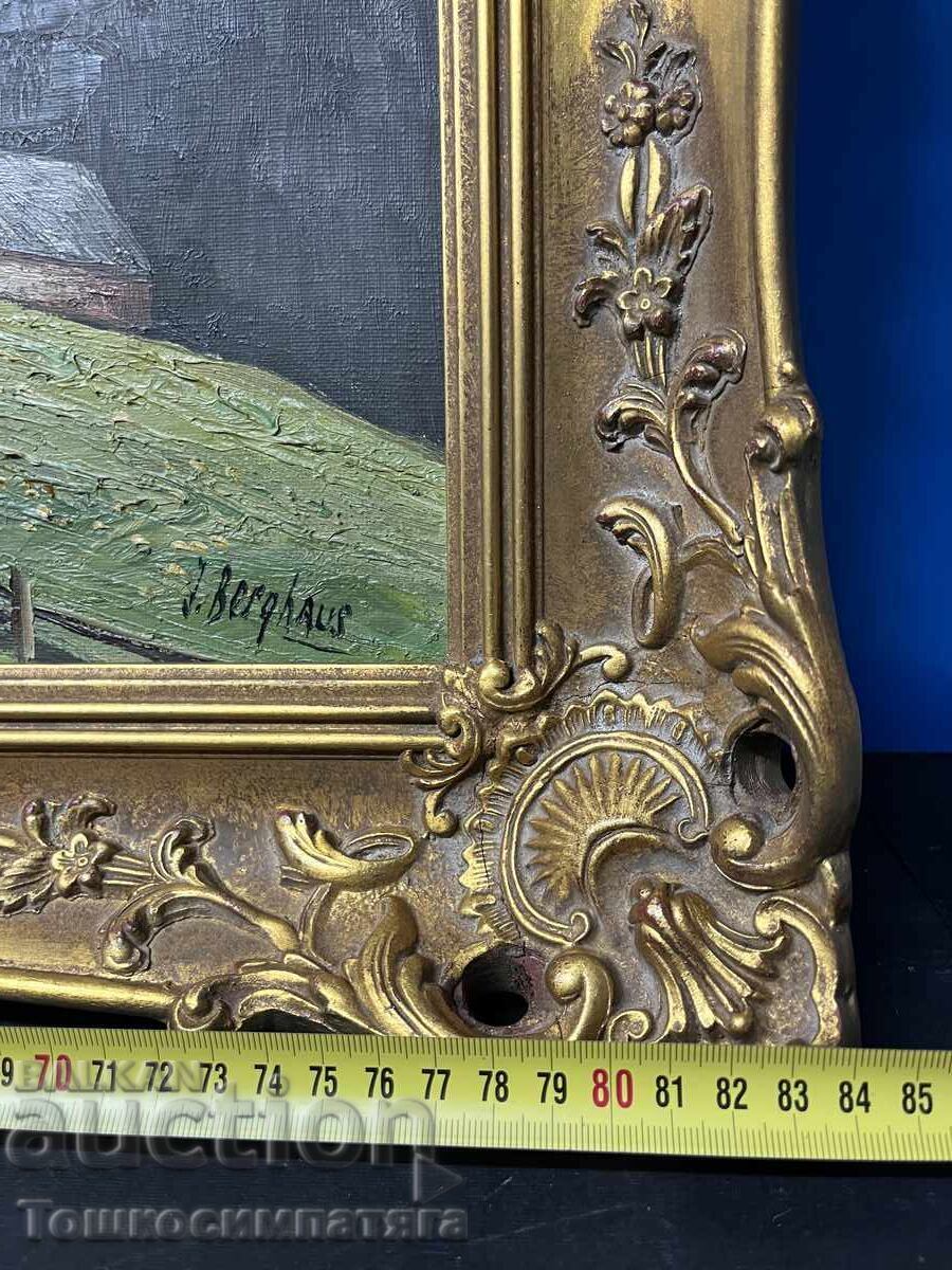 Όμορφο αλπικό τοπίο - ελαιογραφίες σε καμβά - 5