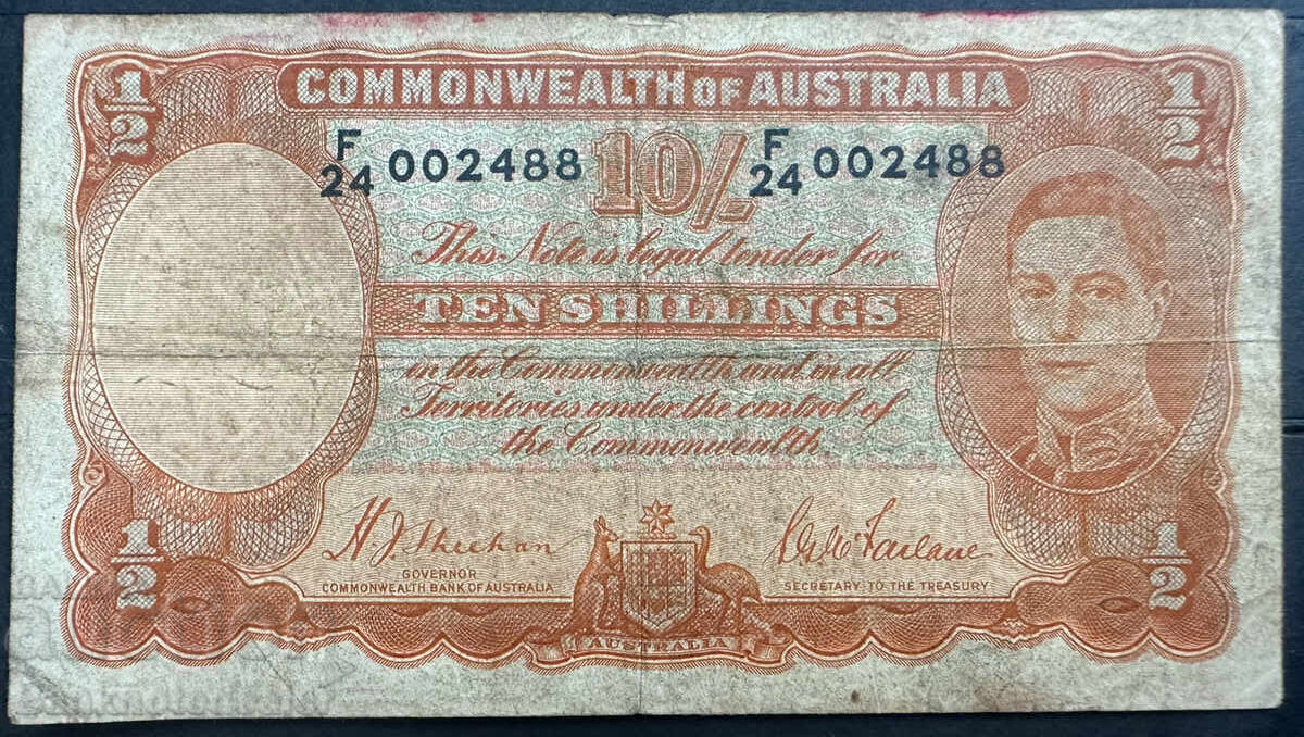 Australia 10 Shillings 1952-4 Pick 26d Ref 2844 low number