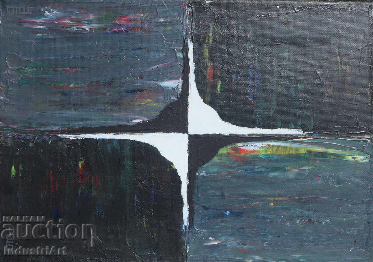 Modern art acrylic abstract composition with price 100.00 BGN | € 51.13