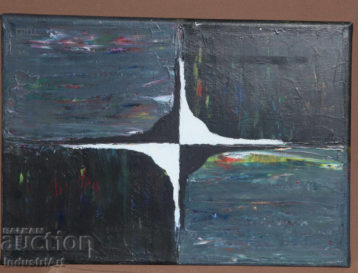 Auction  Modern art acrylic abstract composition