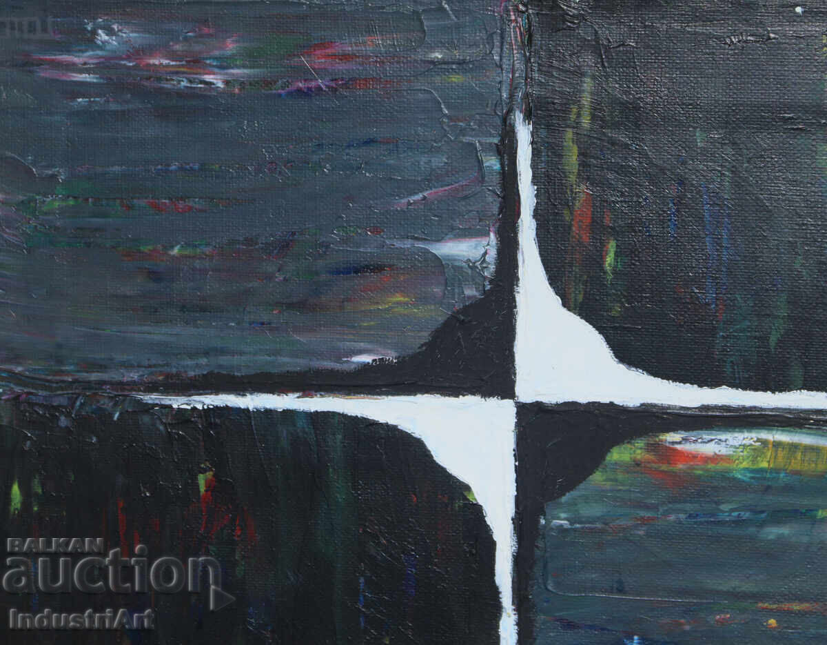 Delivery of Modern art acrylic abstract composition