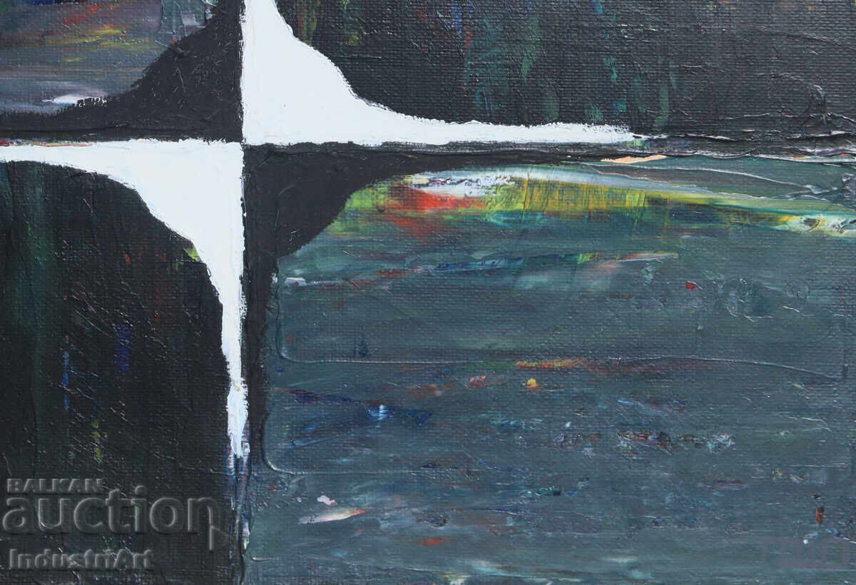 Modern art acrylic abstract composition - 5