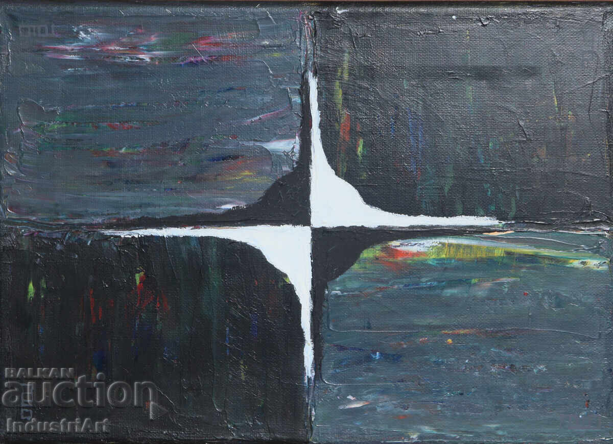 Modern art acrylic abstract composition