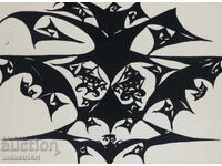 Artă abstractă tempera compoziție geometrică