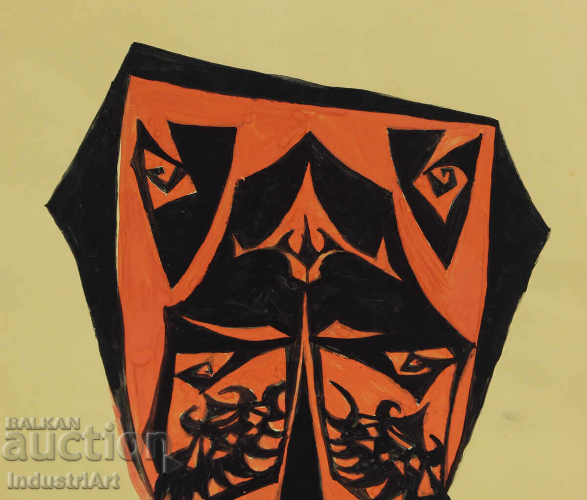 Delivery of Abstract Art Tempera Mask