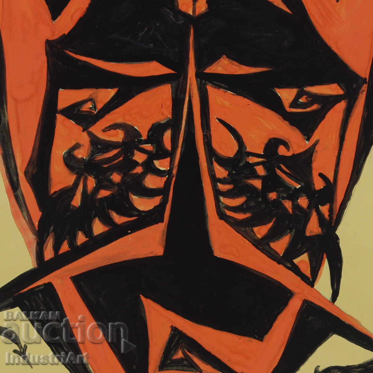 Abstract Art Tempera Mask - 5