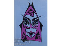 Artă abstractă, tempera, mască