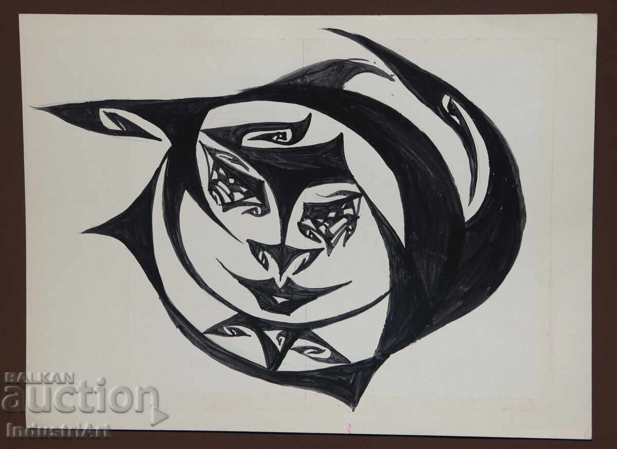 Artă abstractă, față tempera cu preț 140.00 BGN | € 71.58