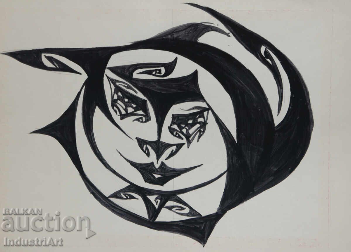 Licitație Artă abstractă, față tempera