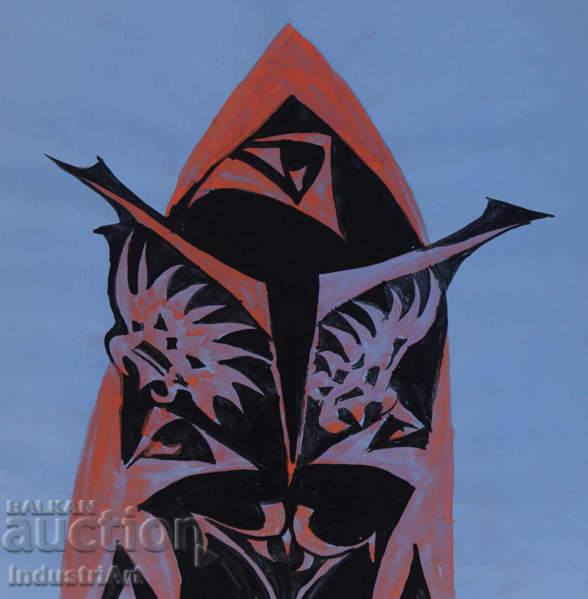 Artă abstractă, tempera, mască - 5 Artă abstractă, tempera, mască - 5