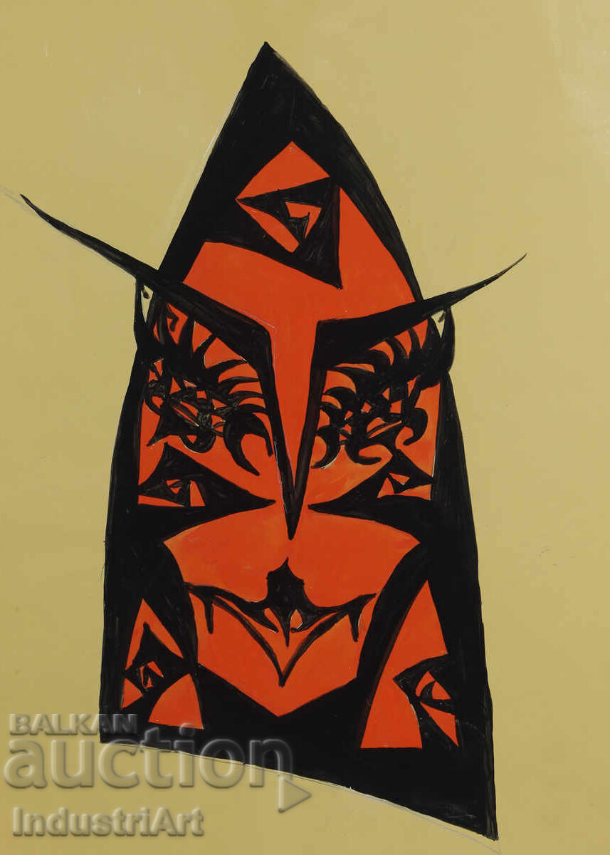 Abstract Art Tempera Mask with price 140.00 BGN | € 71.58