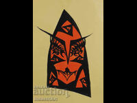 Artă abstractă, tempera, mască