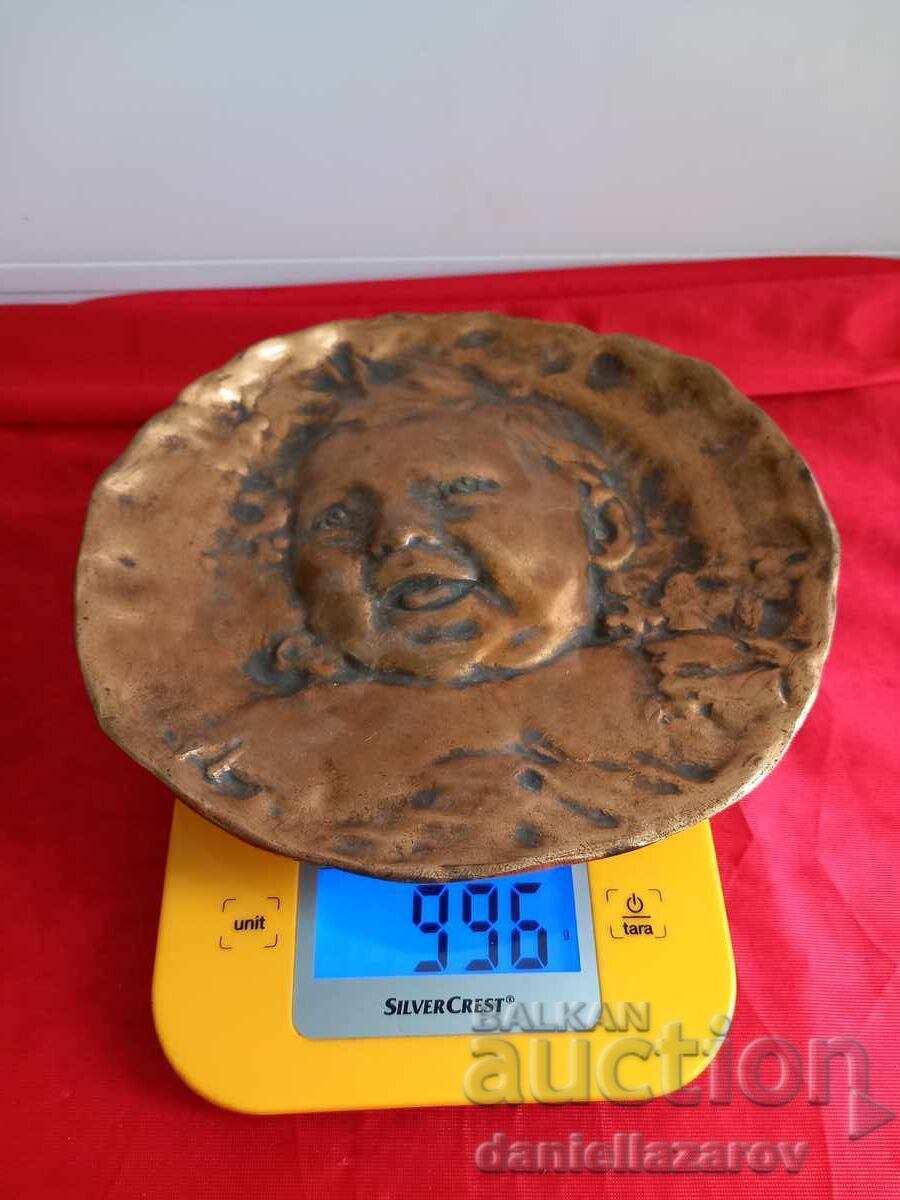 Emile Derre Авторско Бронзово Пано Момченце 19Век - 6
